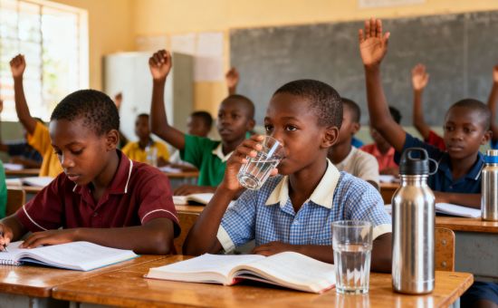 Enfants hydratés à l'école